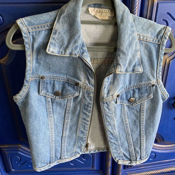 Tops - Vintage Charlotte Russe Planet Jeans Denim Vest